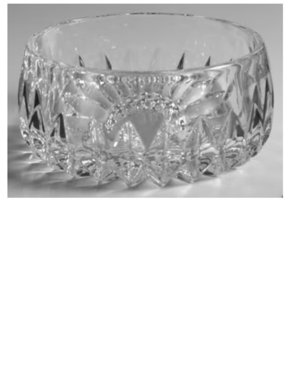 Gorham 5” Round Crystal Bowl “ Althea” (Cut), Vertical Cuts on Bowl